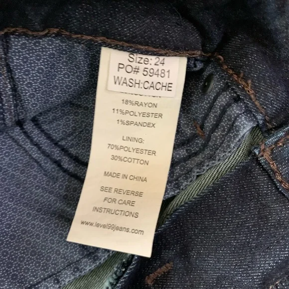 NWT Level 99 “Lily” Signature Skinny Straight Contoured Waistband Size 24 - Picture 4 of 11